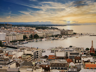 Image of Geneva the lake and Fountain